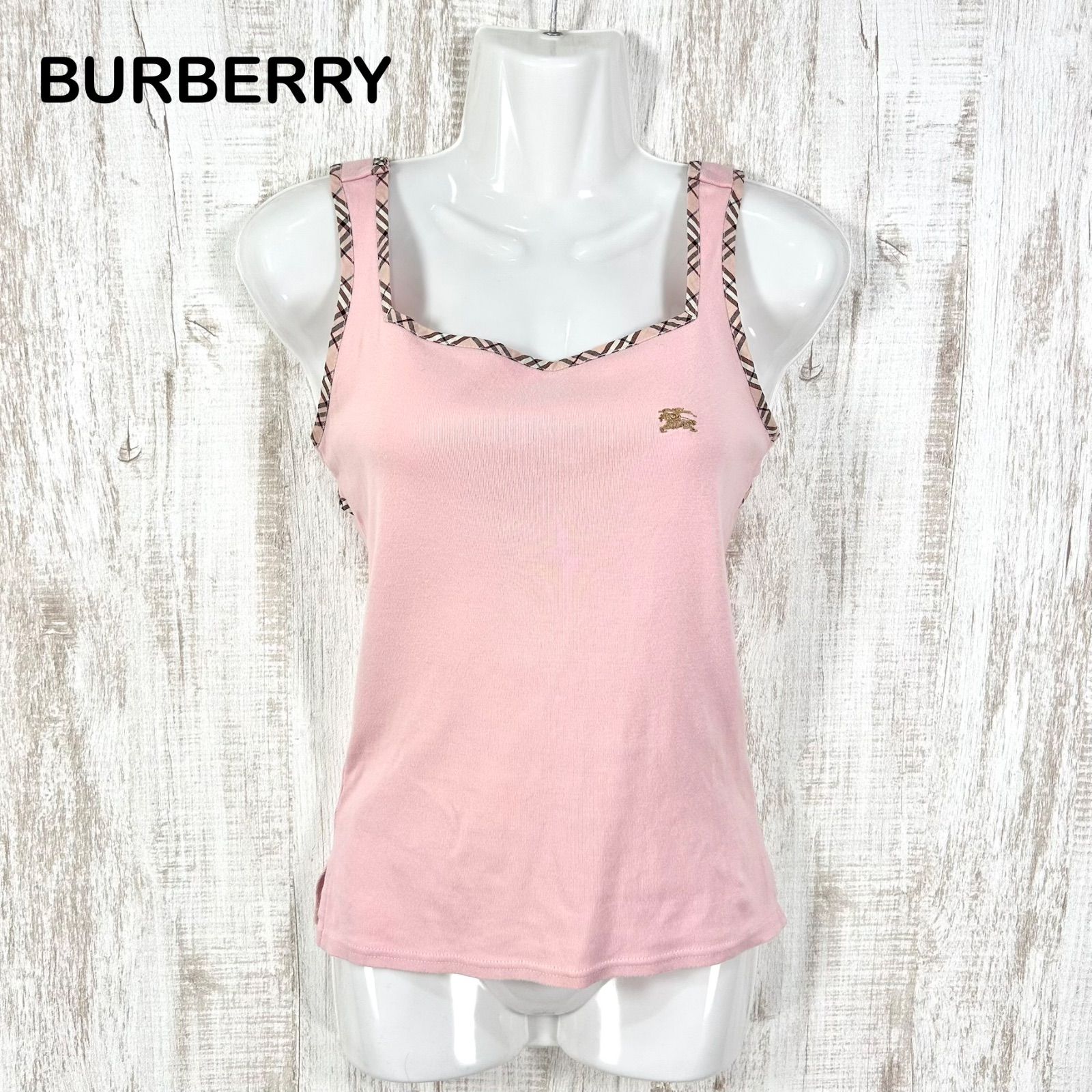 00s BURBERRY BLUE LABEL バーバリーブルーレーベル ホースロゴ刺繡 