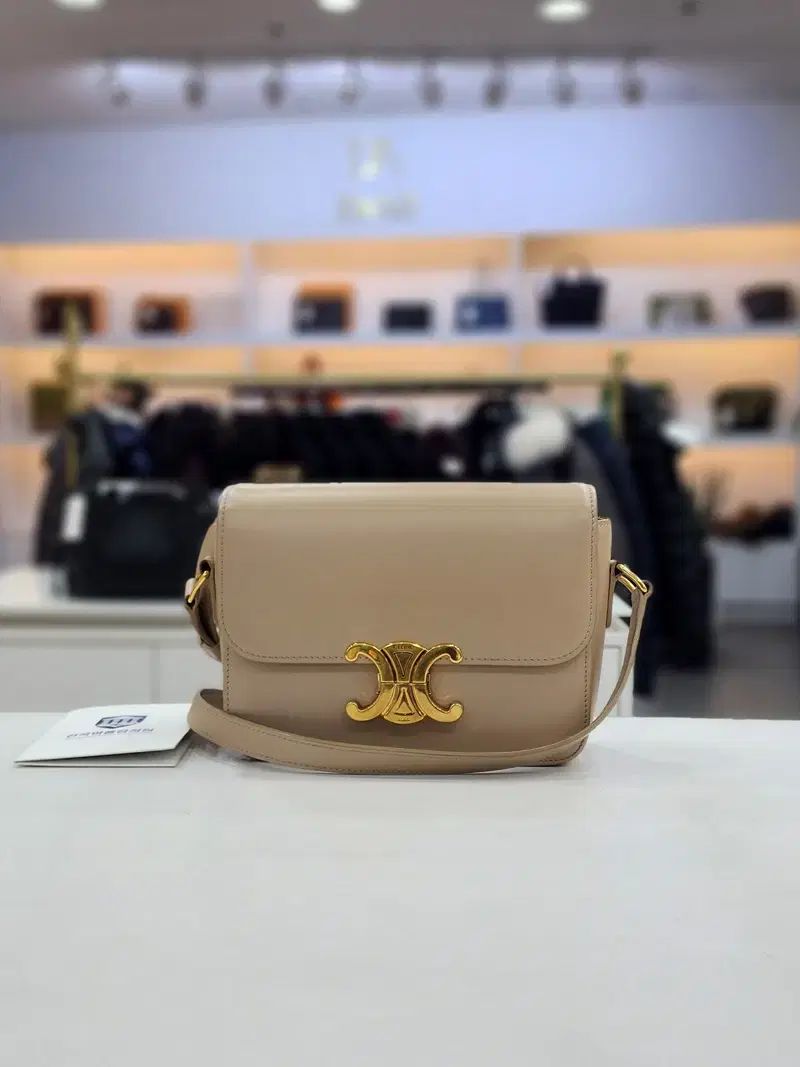 Celine(セリーヌ)トリオンフ シャイニー カーフスキン ゴールド金具 ショルダーバッグ 188423
