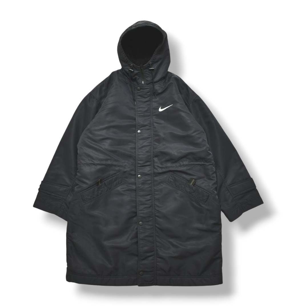 90s ヴィンテージ 銀タグ ナイキ NIKE ベンチ コート ナイロン ロング 