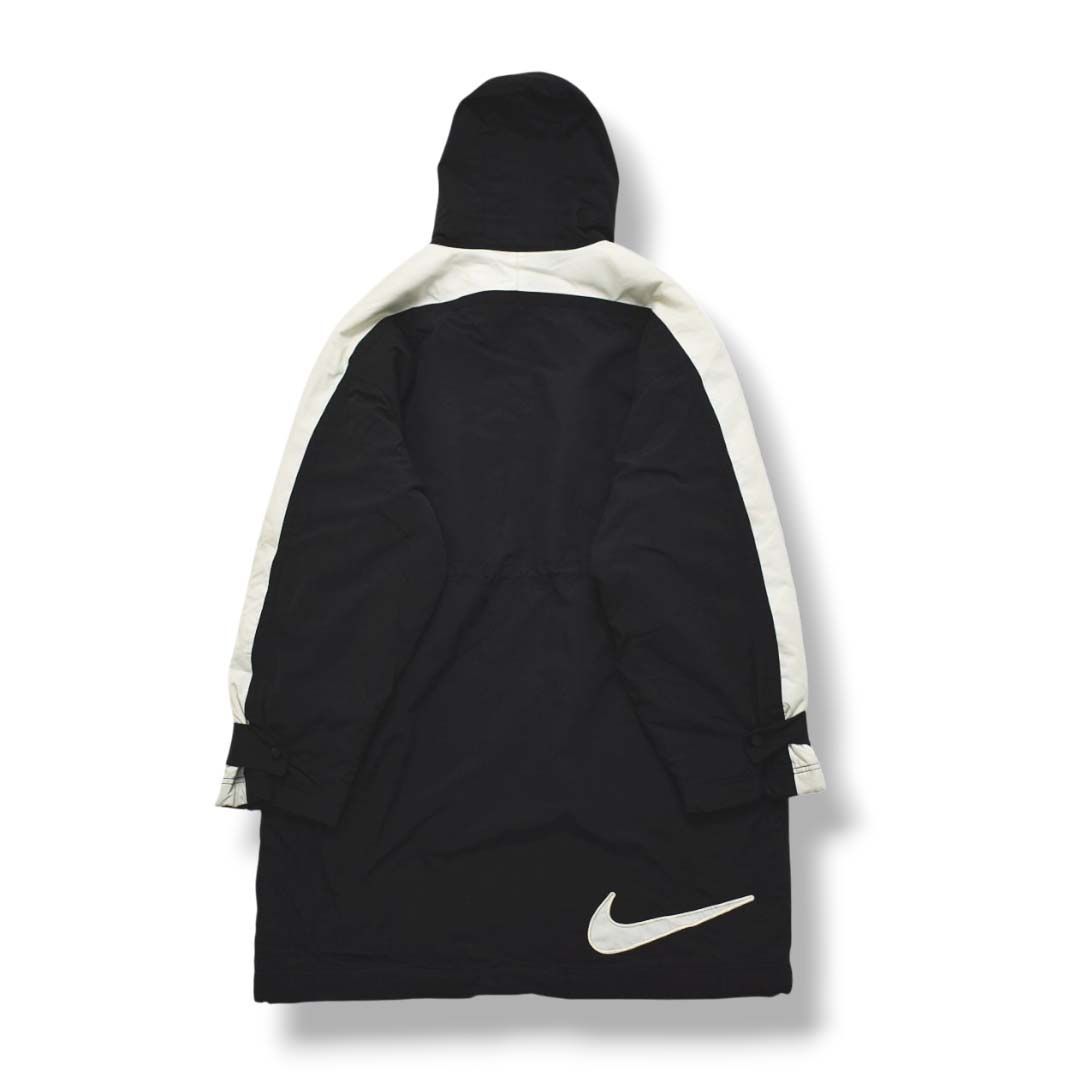 【稀少】90s 銀タグ NIKE ナイキ　刺繍　ベンチコート　キルティング　XL 90s NIKE 銀タグ ベンチコート ナイロンジャケット ゴツナイキ 緑 L