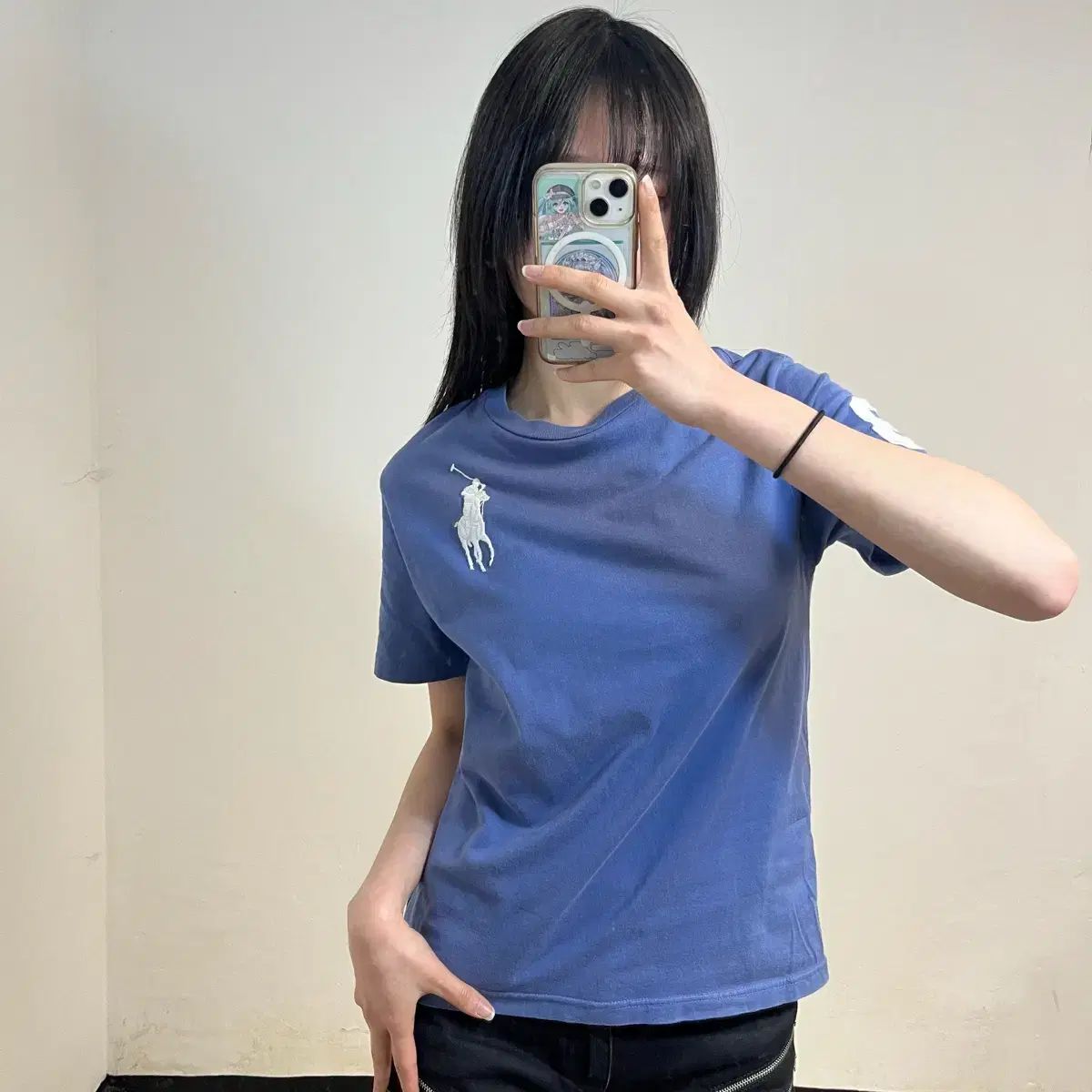 ポロ スカイブルー ビックポニー 半袖