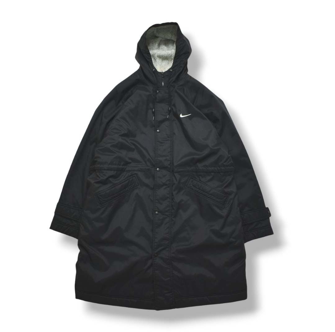 90s ヴィンテージ 黒タグ ナイキ NIKE ベンチ コート ナイロン ロング
