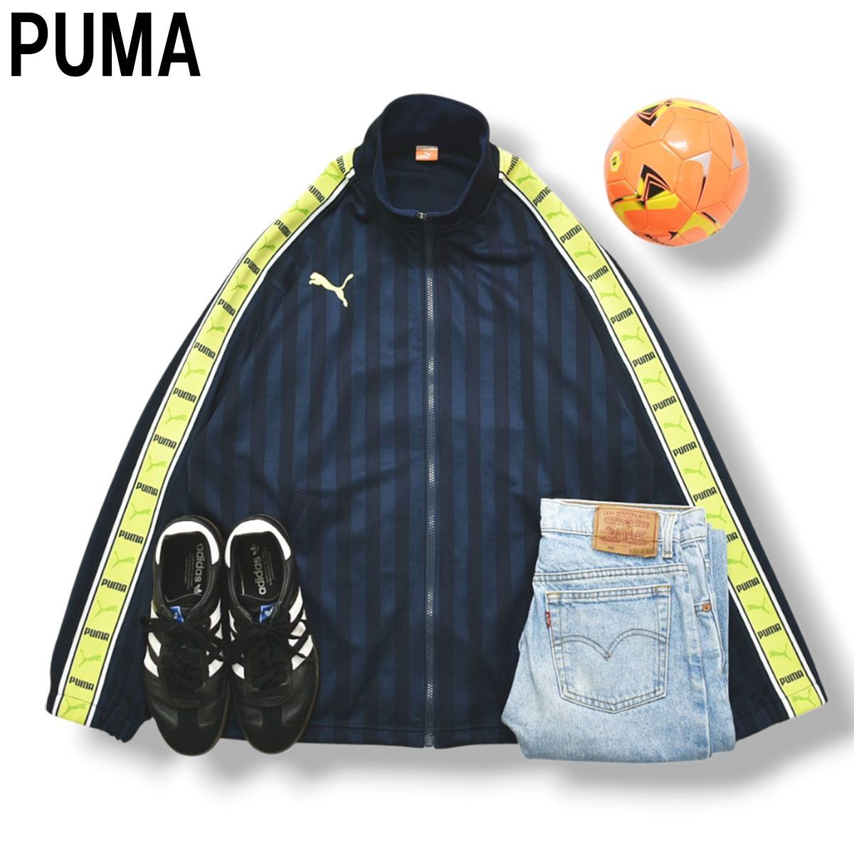 日本製 プーマ PUMA トラック ジャケット ジャージ ジップアップ 