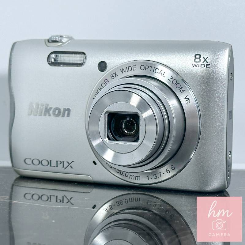 【美品】Nikon COOLPIX A300 シルバー 2005万画素 光学8倍ズーム 広角25mm Wi-Fi Bluetooth SnapBridge コンパクトデジタルカメラ ニコン クールピクス