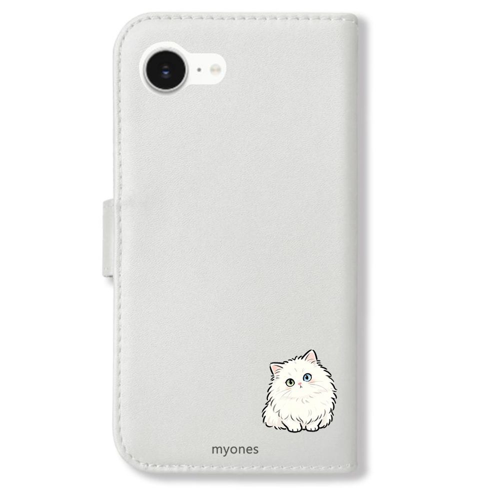 新品未使用】 iPhone14 Pro 手帳型スマホ ケース カバー (色：ホワイト