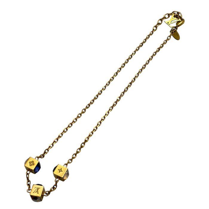ルイヴィトン LOUIS VUITTON コリエ ギャンブル キューブ ネックレス 