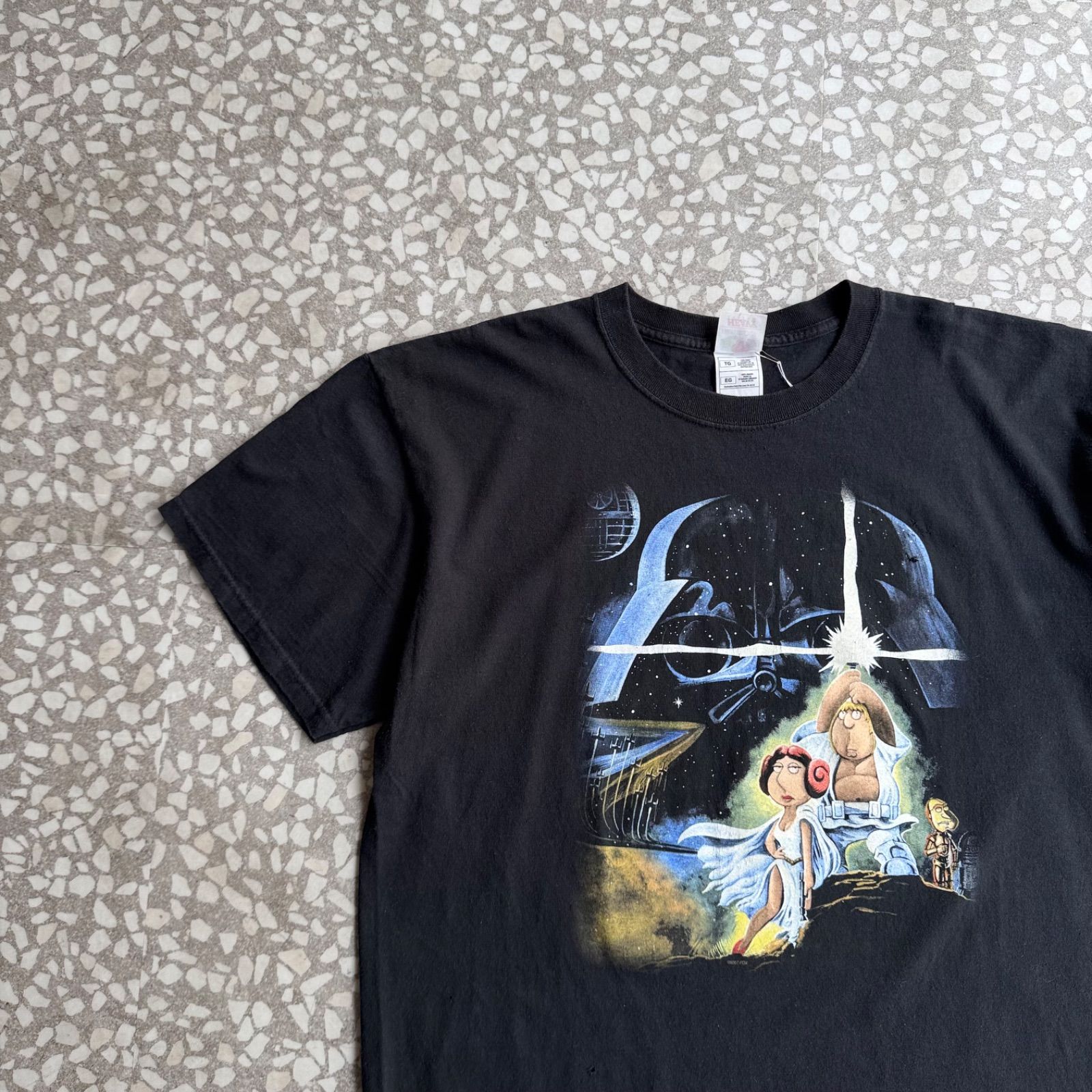 FRUIT / 00’s- Family Guy parody T-shirt フルーツボディ　STARWARSパロディ　Tシャツ　アメコミ　ストリート　ファミリーガイ ユニセックス　アメリカ