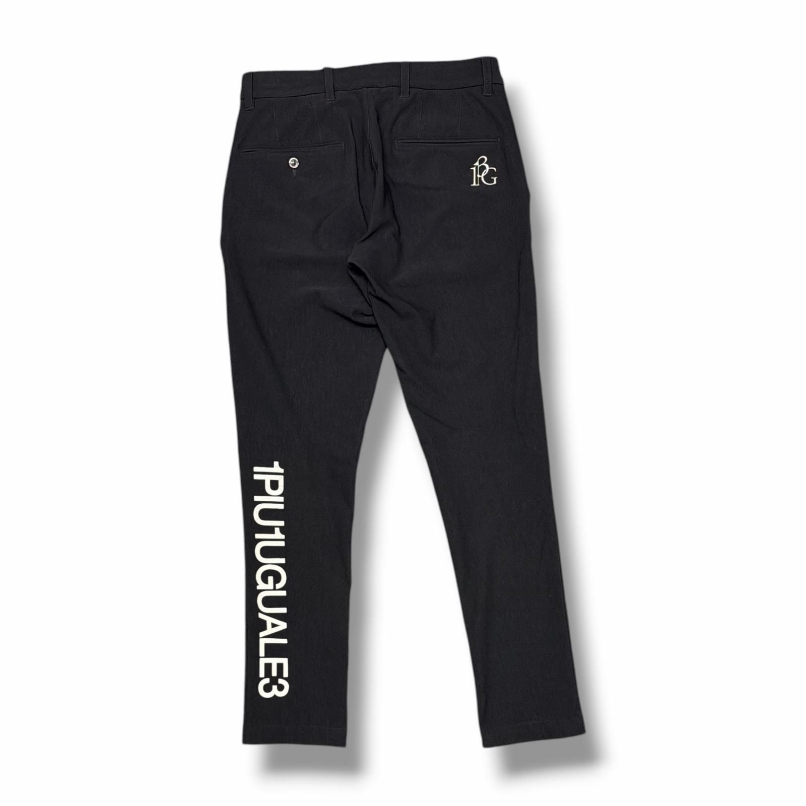 参考上代44000円 1PIU1UGUALE3 GOLF ロゴプリントゴルフパンツ 