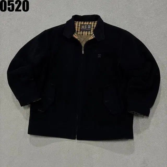 DAKS ブラック ウール ジップアップ ジャケット
