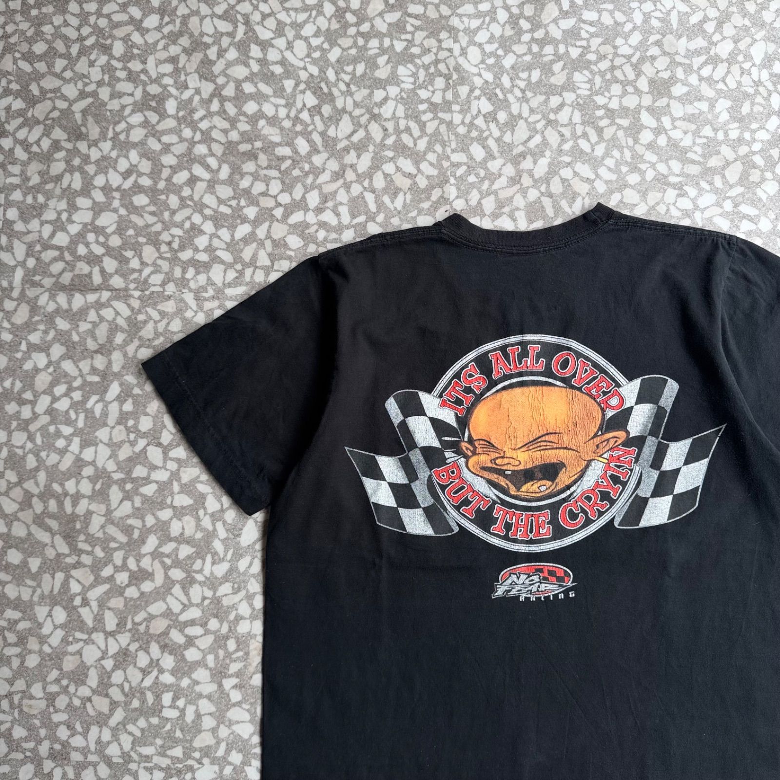 NO FEAR / 90's- print T-shirt size L ノーフェア 赤ちゃん バック