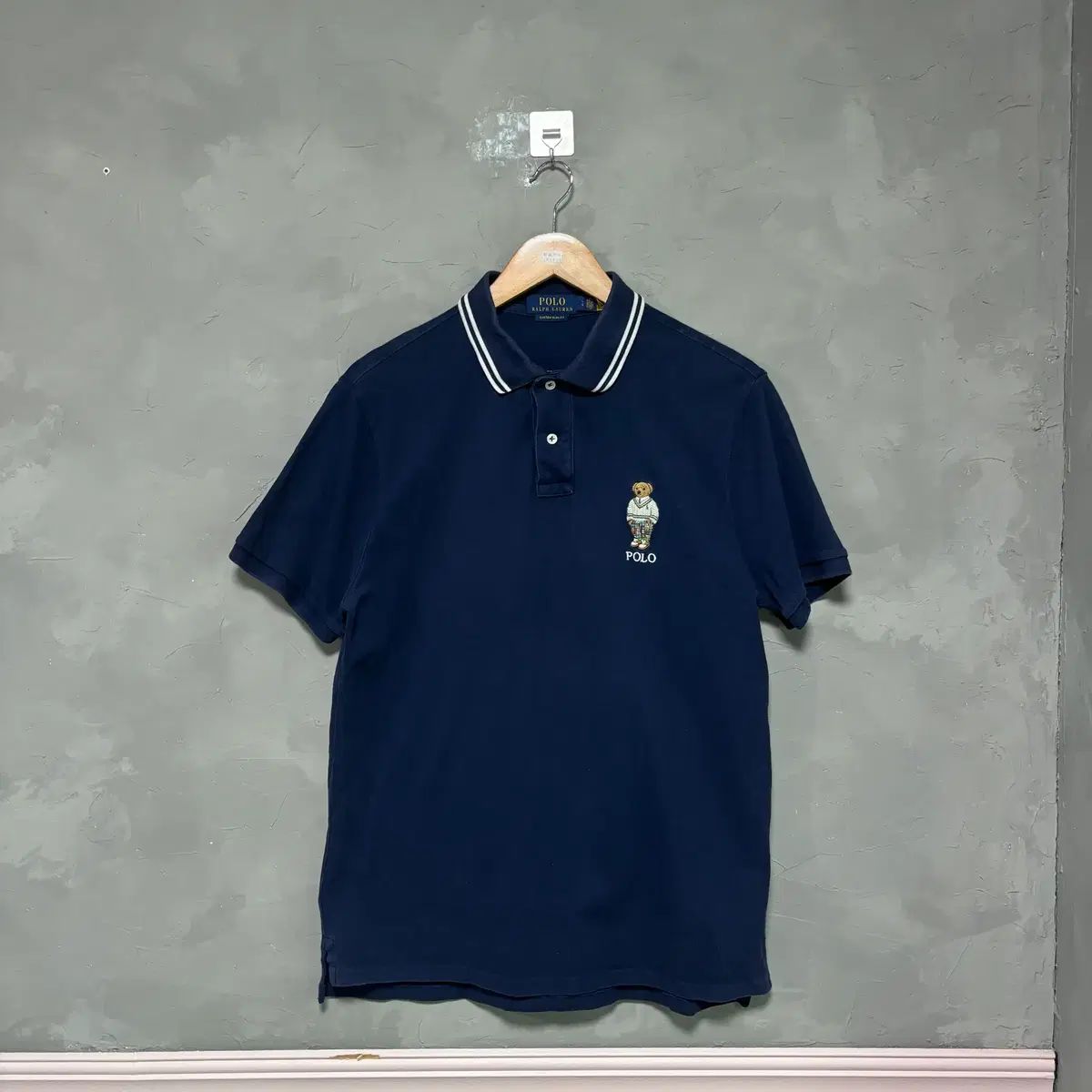 ポロ ラルフローレン クマ カラーTシャツ 半袖 ネイビー - メルカリ