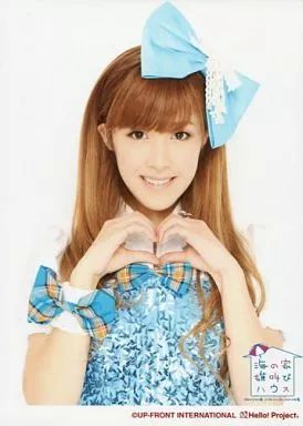 中古】生写真(ハロプロ) Berryz工房/夏焼雅/上半身・衣装水色・両手