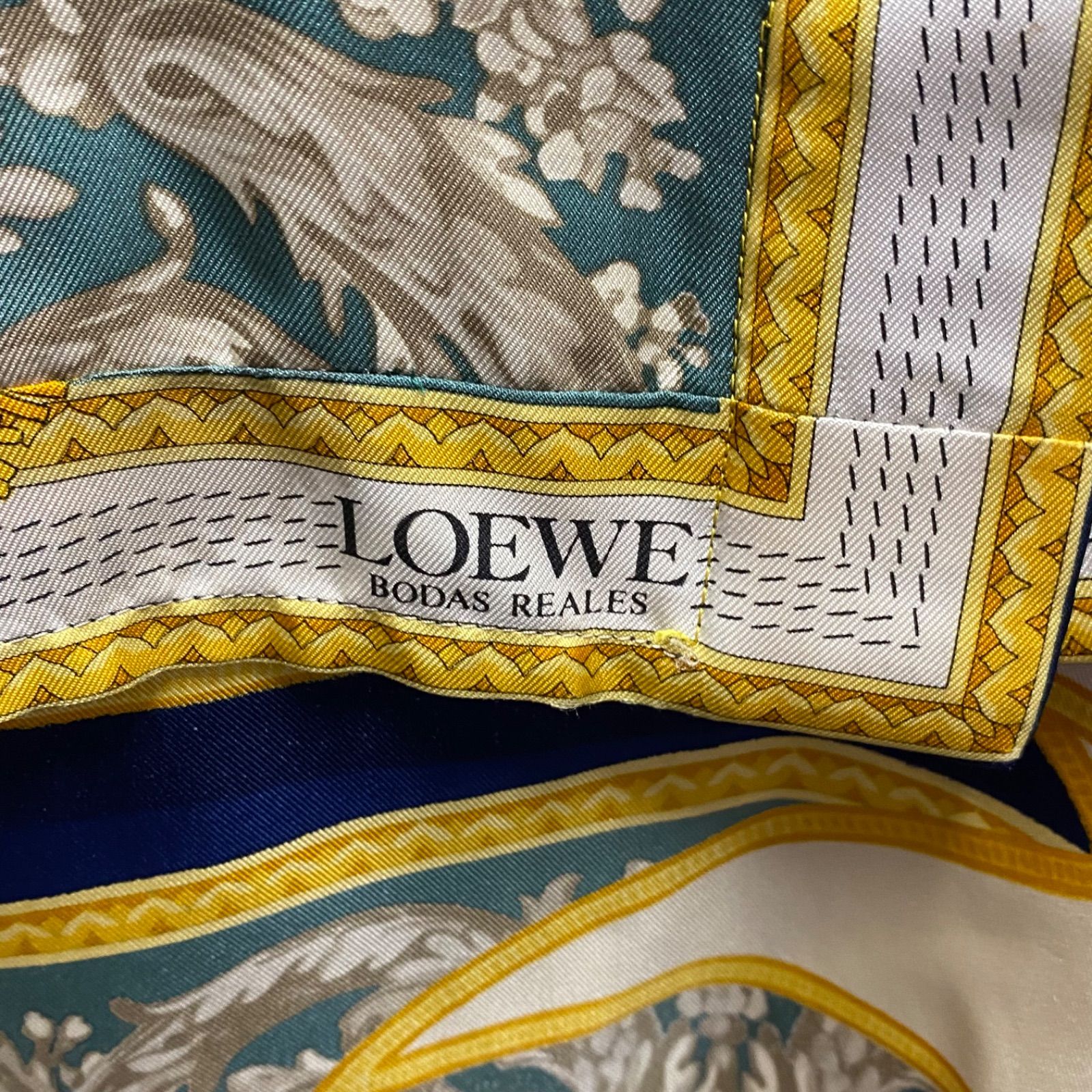 希少！ LOEWE ロエベ スカーフ柄 シャツ 長袖 シルク ヴィンテージ