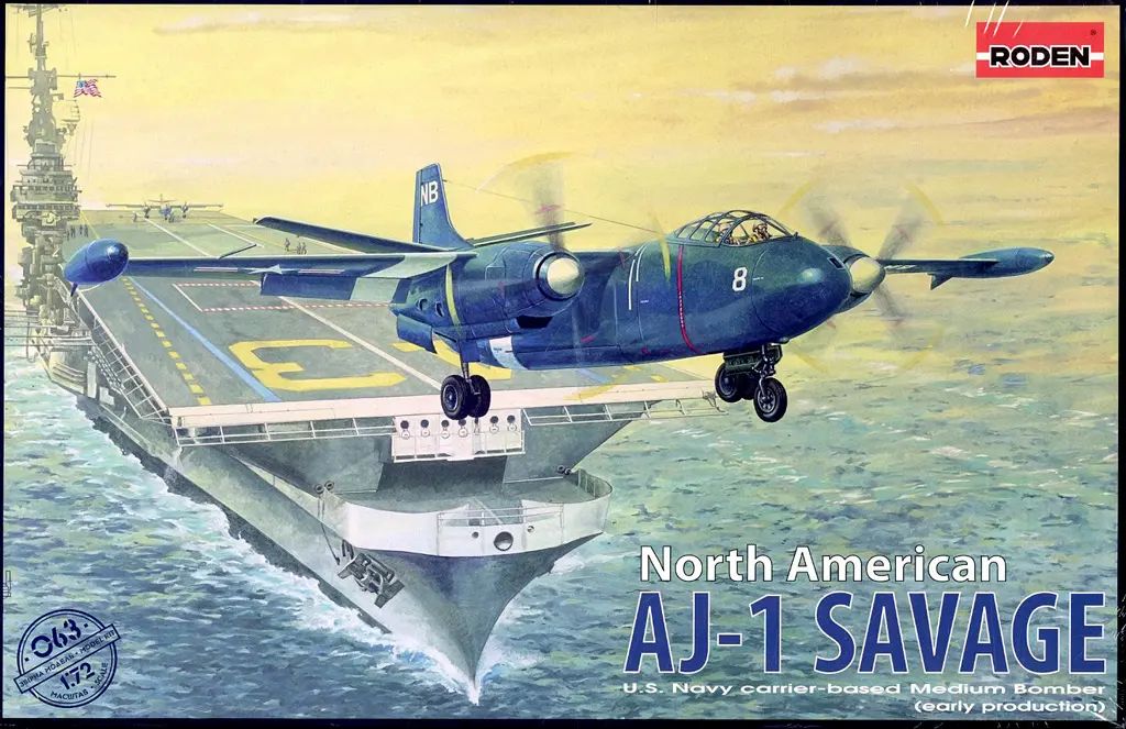 【新品】プラモデル 1/72 米・ノースアメリカンAJ-1サヴェージ艦上攻撃機・核爆弾付き [RE72063]