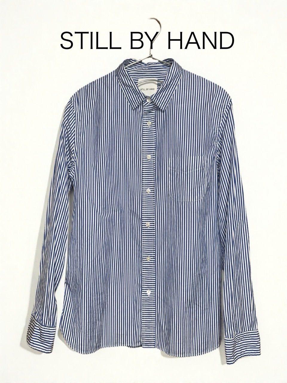 美品　STILL BY HAND レディース　ストライプ長袖シャツ 46