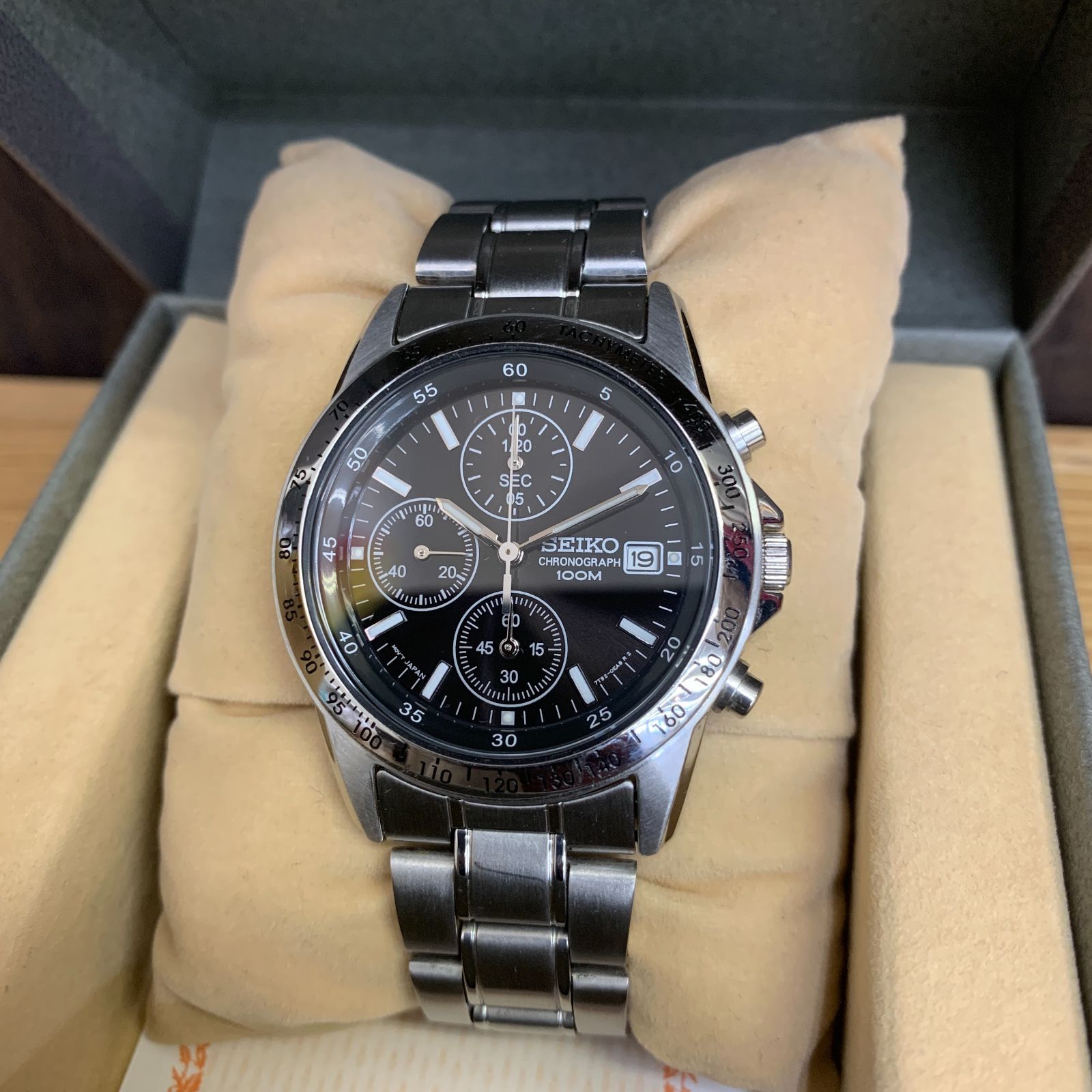 稼働品】SEIKO セイコー クロノグラフ SND367PC 海外モデル 逆輸入