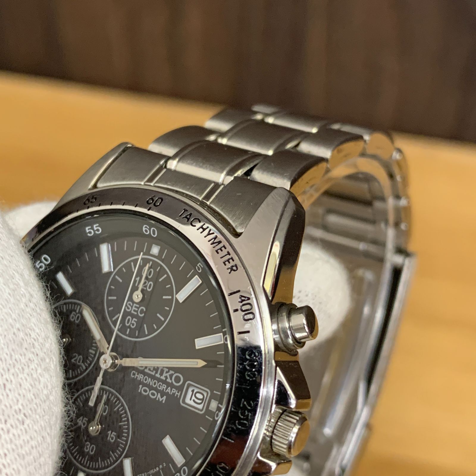 稼働品】SEIKO セイコー クロノグラフ SND367PC 海外モデル 逆輸入