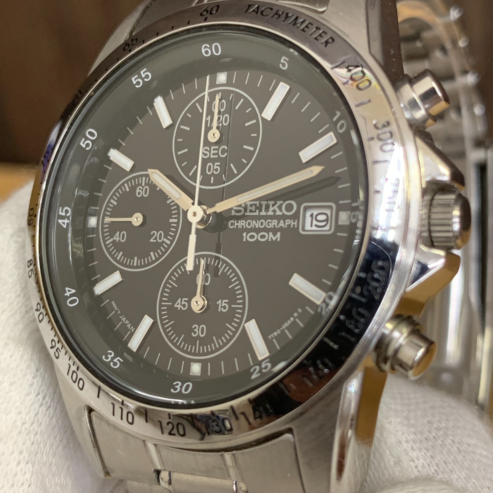 稼働品】SEIKO セイコー クロノグラフ SND367PC 海外モデル 逆輸入