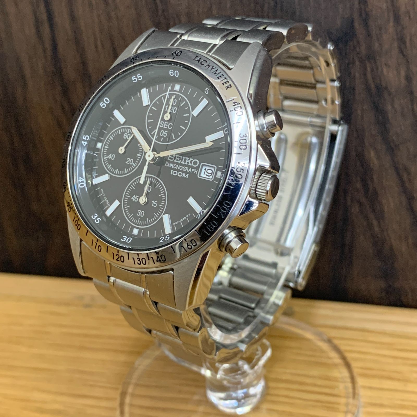 稼働品】SEIKO セイコー クロノグラフ SND367PC 海外モデル 逆輸入