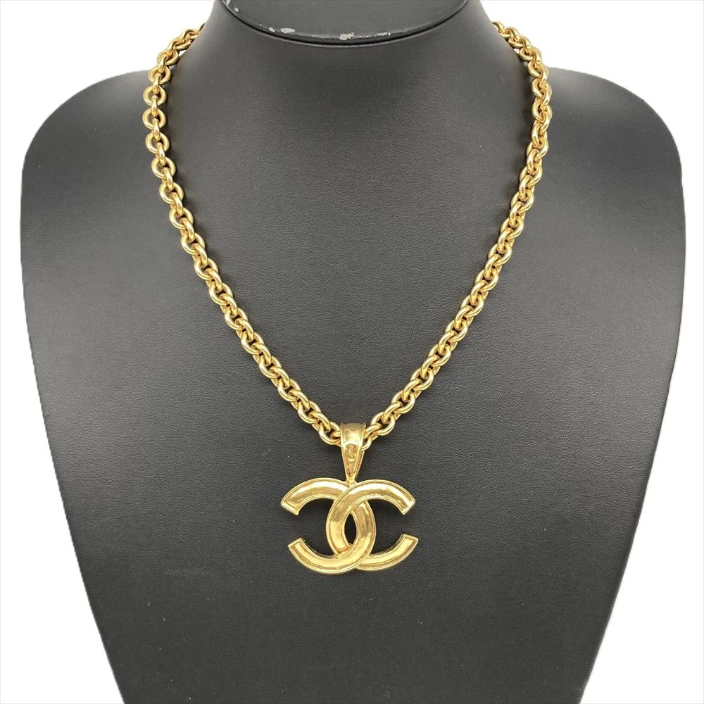 シャネル CHANEL ココマーク チェーン ネックレス メタル 94A ゴールド レディース【中古】