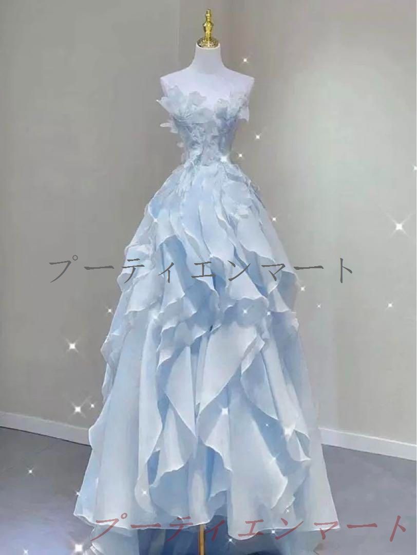人気商品カラードレス 発表会や演奏会に最適な華やか結婚式パーティードレスvs520