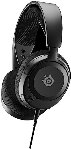 SteelSeries ゲーミングヘッドセット Arctis Nova 1 40mm 有線 PC PS5 PS4 Switch対応 軽量236g AIノイズキャンセリングマイク 360度空間オーディオ 61606 ブラックp