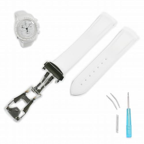 Swatch×OMEGA スウォッチ×オメガ対応ラバーベルト Ｄバックル付きp