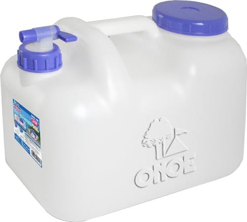 尾上製作所(ONOE) ウォータータンク 10?20リットル 防災グッズ ワイドキャップなので中まできれいに洗える エアー抜き栓付で水量が一定 コック使用時は足つき キャンプp