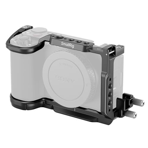 SmallRig ZV-E10 II 専用ケージ HDMIケーブルクランプ付き Arca式クイックリリースプレート付き コールドシュー 3/8''-16 穴が備え Vlogに適用 - 4867p