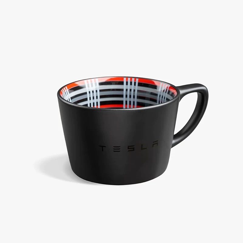 並行輸入品 テスラ（Tesla）公式 グッズ チェック柄 マグカップ ホット