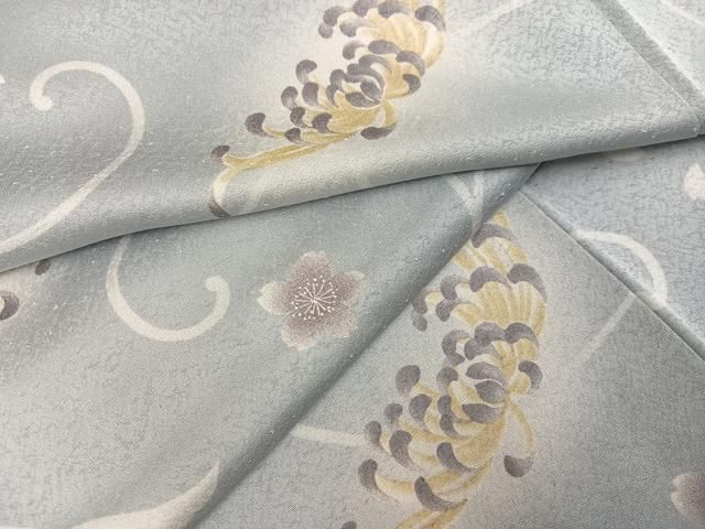 平和屋着物●上質な小紋　菊桜唐草文　暈し染め　正絹　逸品　AABH3854ph 24,336円