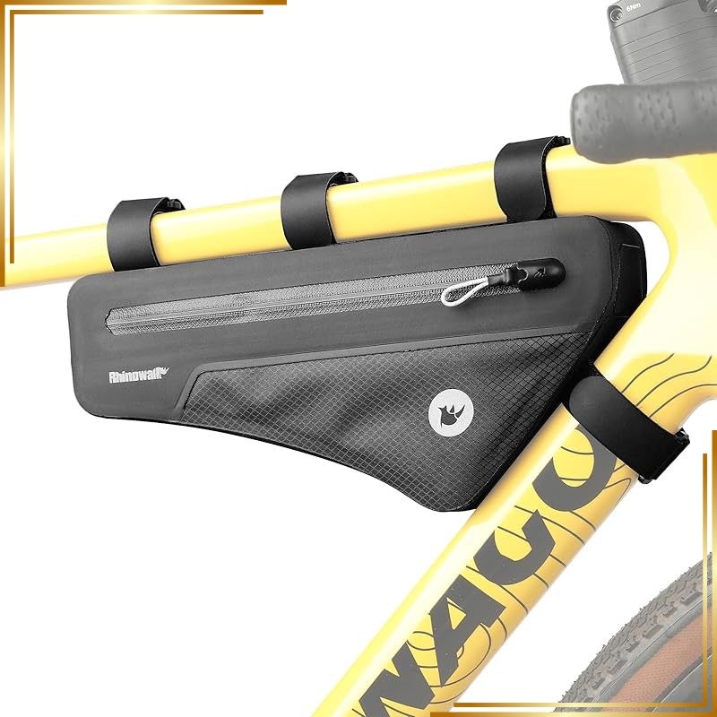 【新品】 Rhinowalk自転車トップチューブ防水バッグマグネットクロージャフレームバッグ小さな収納袋ロード自転車 膝を傷つけないように設計されています サイクリングバッグ