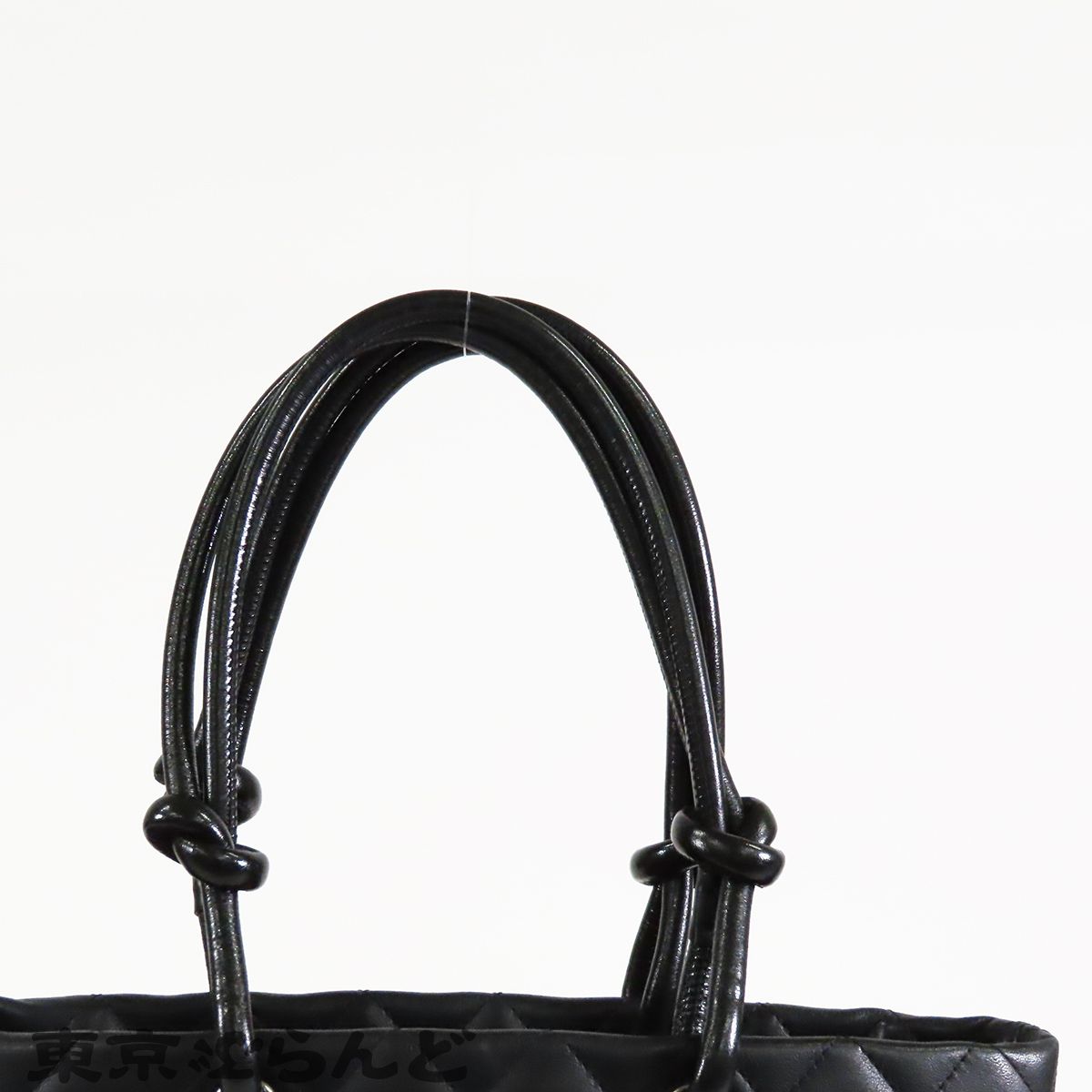 シャネル CHANEL カンボンライン トート スモール A25166 ブラックx