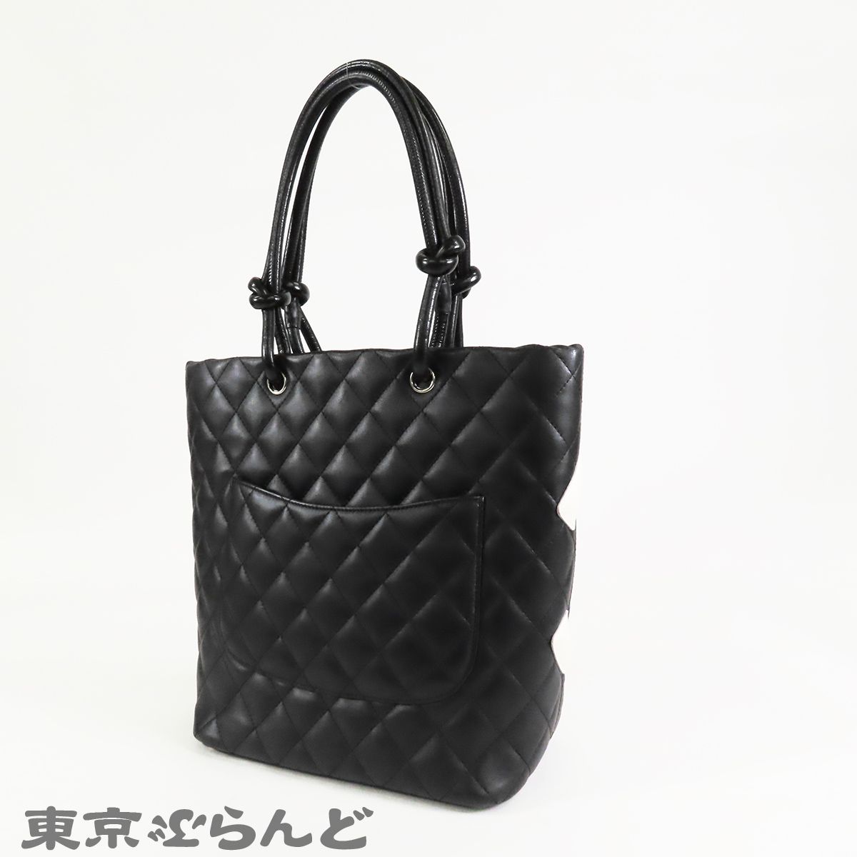 シャネル CHANEL カンボンライン トート スモール A25166 ブラックx