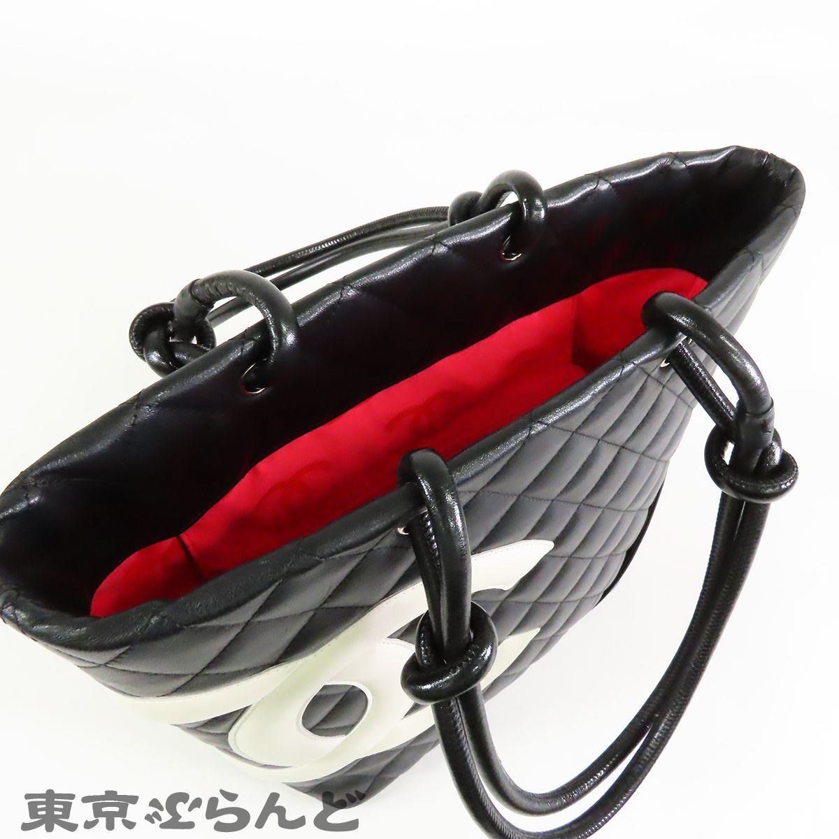シャネル CHANEL カンボンライン トート スモール A25166 ブラックx