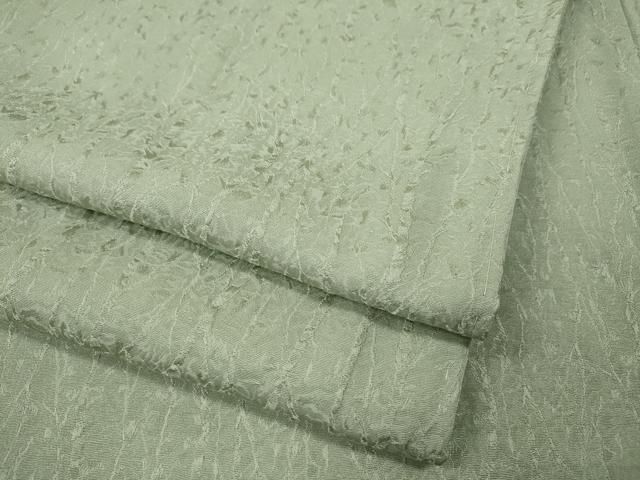 平和屋着物●上質な色無地　吉祥地紋　青磁鼠色　正絹　逸品　未使用　CABE6938ut
