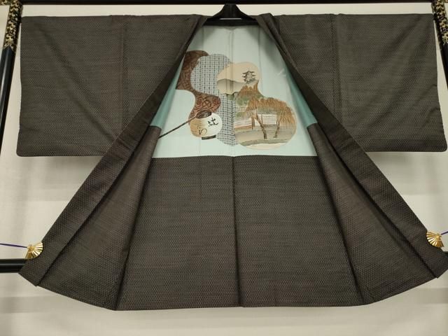 平和屋着物○男性 本場大島紬 アンサンブル 亀甲絣 正絹 逸品