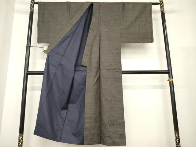 平和屋着物●男性　本場大島紬　アンサンブル　亀甲絣　正絹　逸品　AABH3298ck 平和屋着物○男性 本場大島紬 アンサンブル 亀甲絣 正絹 逸品
