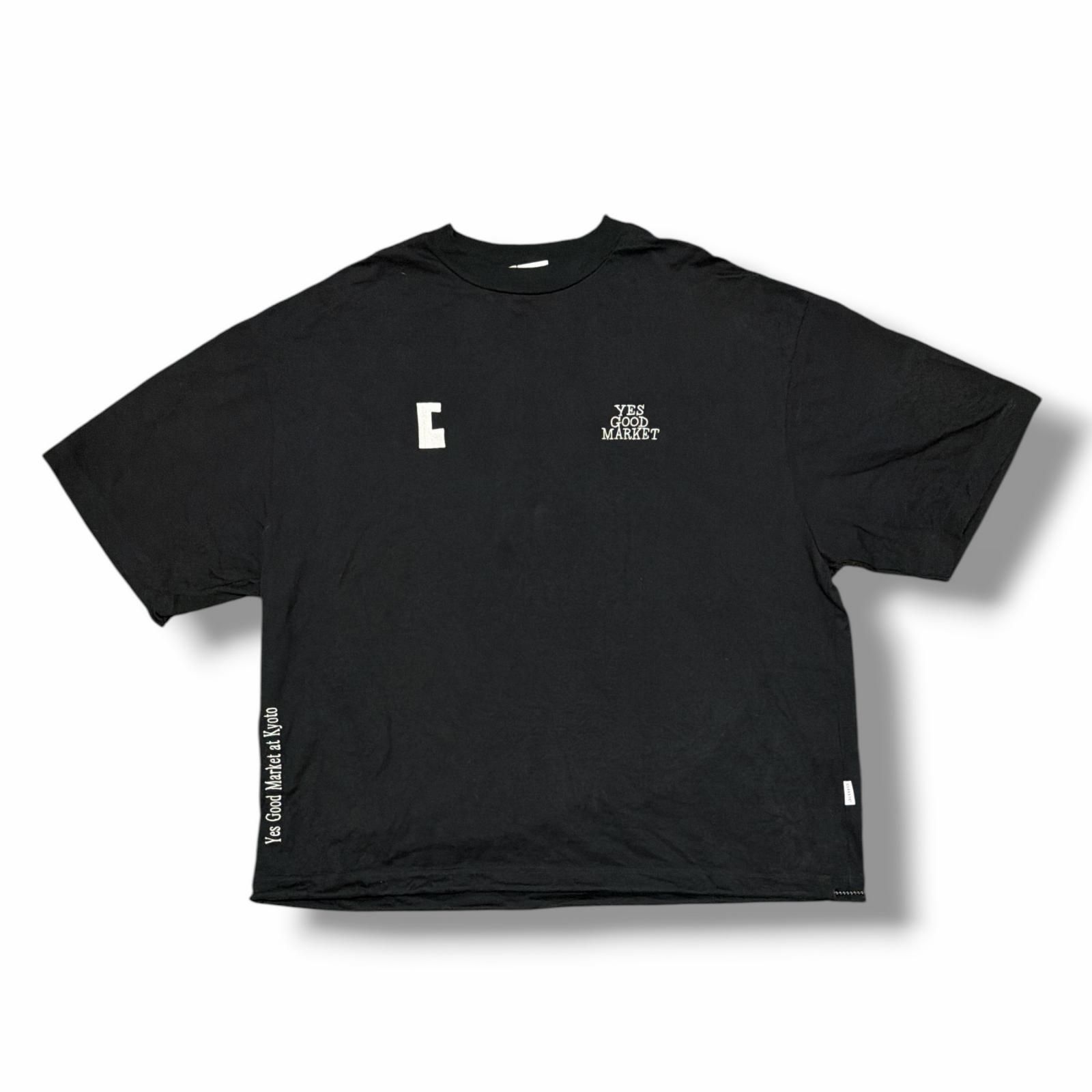 CLESSTE YES GOOD MARKET ブラックTシャツ CLESSTE YESGOODMARKET限定 DRAWSTRING T-SHIRT ドローストリングT
