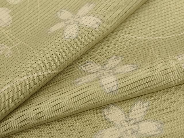 平和屋着物＊夏物　小紋　絽　草花文　やまと誂製　正絹　逸品　AABH3219jd