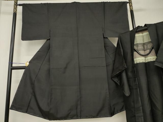 平和屋着物●男性　紬　アンサンブル　綾織　蝋色　正絹　逸品　未使用　AABH3307ck メンズ 平和屋着物○男性 紬 アンサンブル 綾織 蝋色 正絹 逸品 未使用