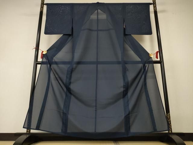 平和屋着物＊夏物　色無地　絽　褐返色　正絹　逸品　AABI4730jd