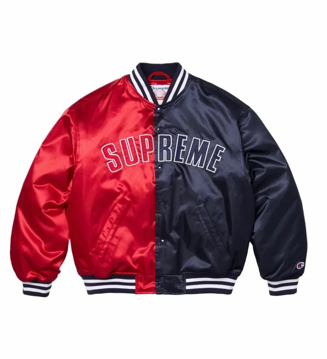 Supreme x Champion サテン スタジャン