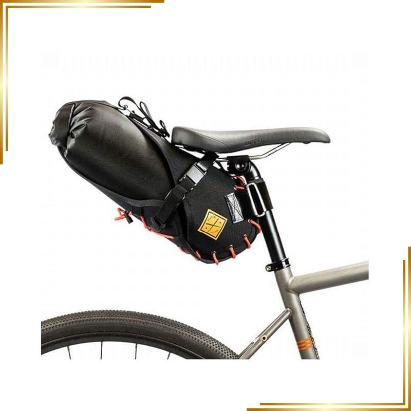 【新品】 RESTRAP(レストラップ) サドルバッグ 8L(SADDLE BAG) ブラック×オレンジ 大容量 英国製ハンドメイド 490g 【日本正規品】