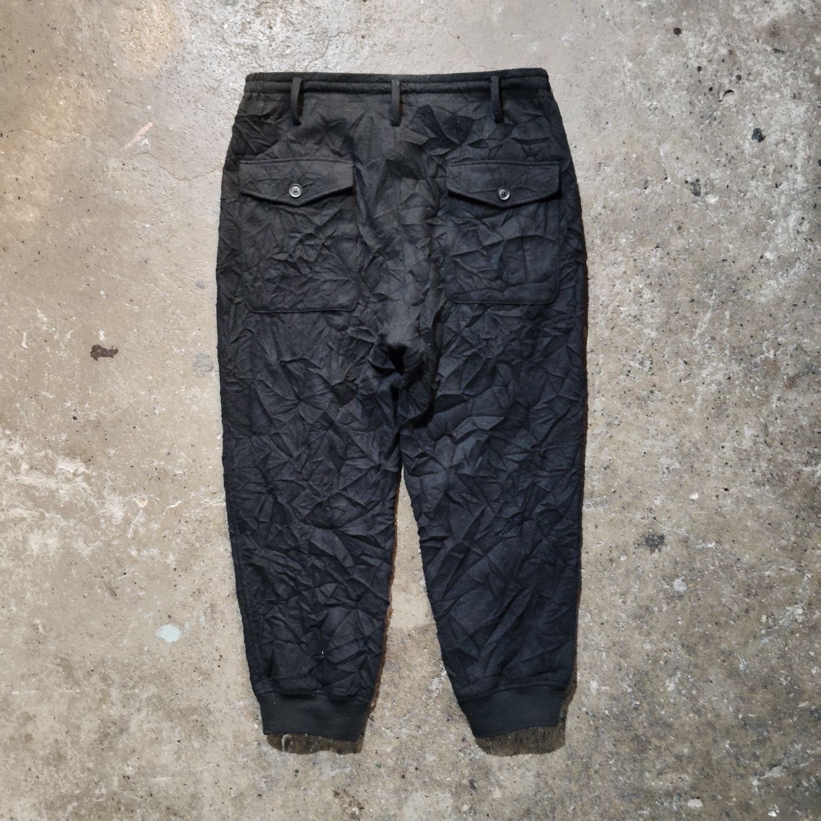 Yohji Yamamoto POUR HOMME 19aw シワ加工フラノリブパンツ ヨウジ 