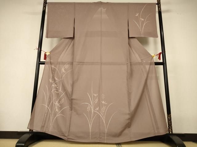 平和屋着物＊夏物　訪問着　絽　草花文　三越扱い　正絹　逸品　AABI4746jd