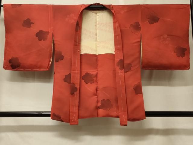 平和屋着物＃羽織　地紋起こし　草花文　正絹　逸品　未使用　CABF8969in