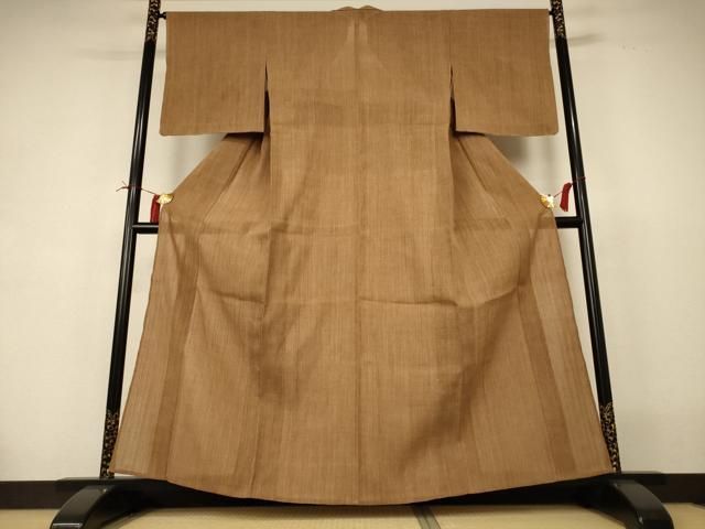 平和屋着物＊夏物　紗紬　霞文　正絹　逸品　AABI4749jd