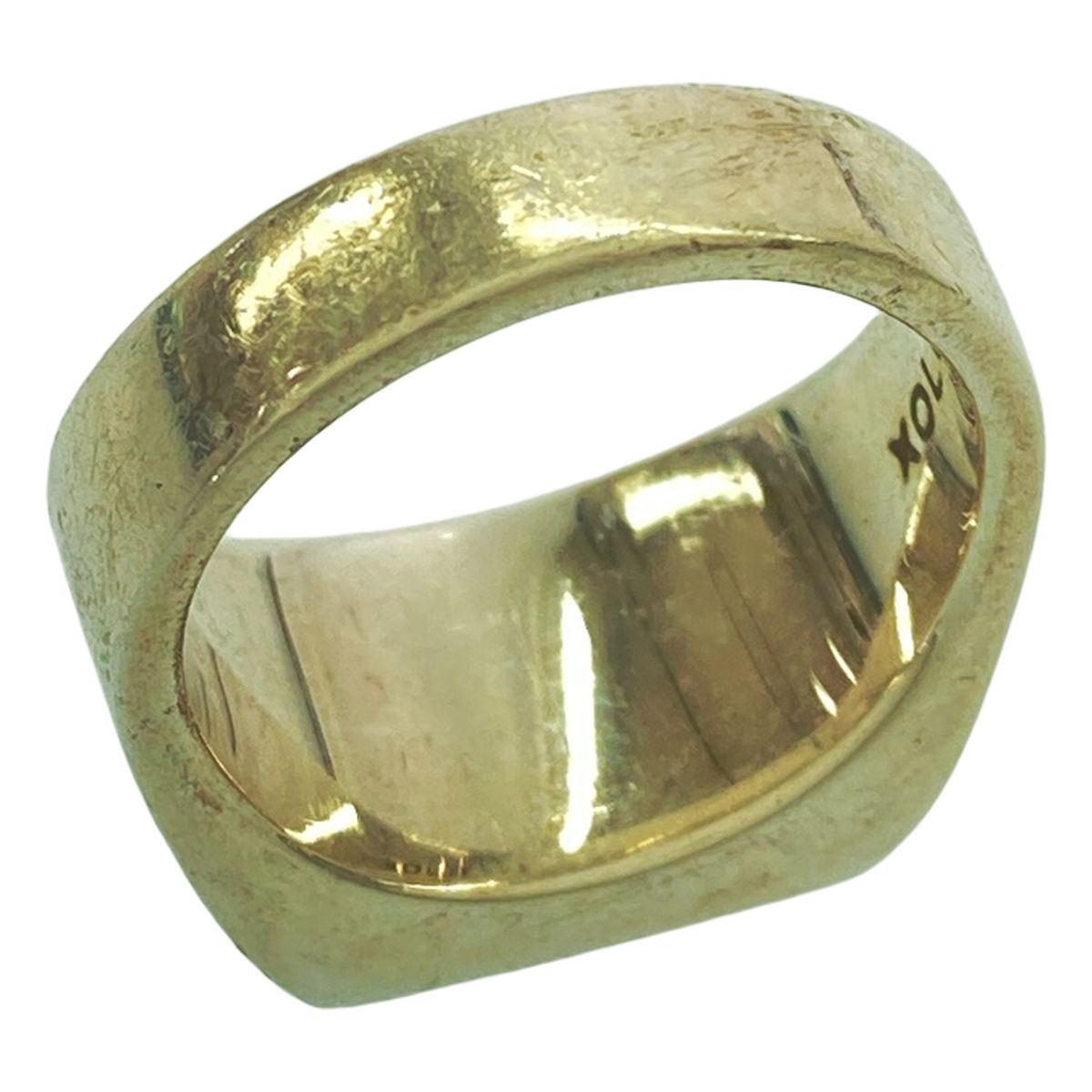 XOLO JEWELRY ショロジュエリー Signet Ring with Gray &Gold Flower 