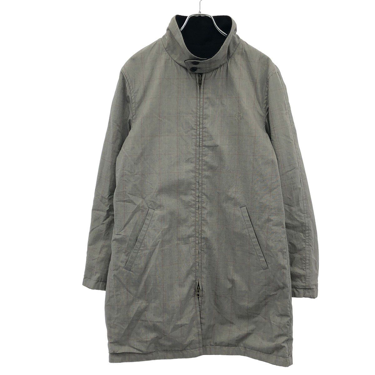 FRED PERRY フレッドペリー リバーシブル ハリントンマックコート F2397 グレー×ブラック L